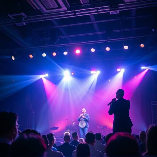 Dynamic event photography capturing a speaker on stage