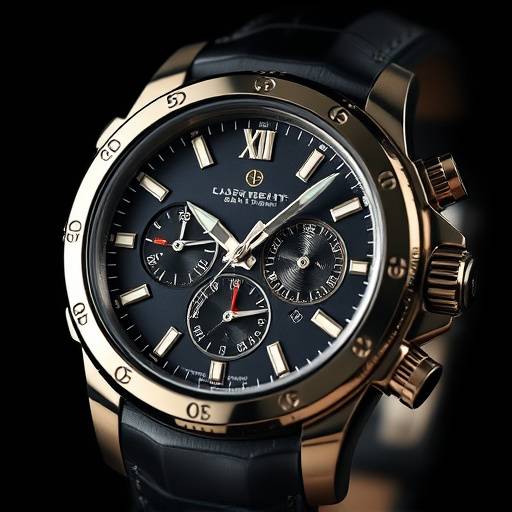 High-quality product shot showcasing a luxury watch with intricate details